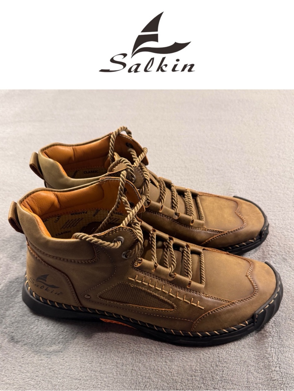 Salkin Trail Barefoot Leather Ankle Boots for Men